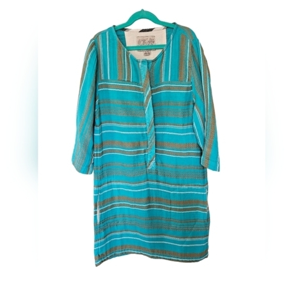 Ace and Jig mini Dress‎ cotton ethically made in India handwoven size Small